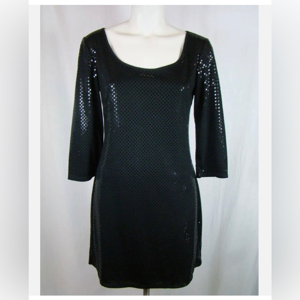 Express Black Sequin Mini Party Dress size XS